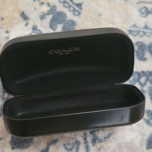 Coach Black Hard Eyewear Case with Gold Logo